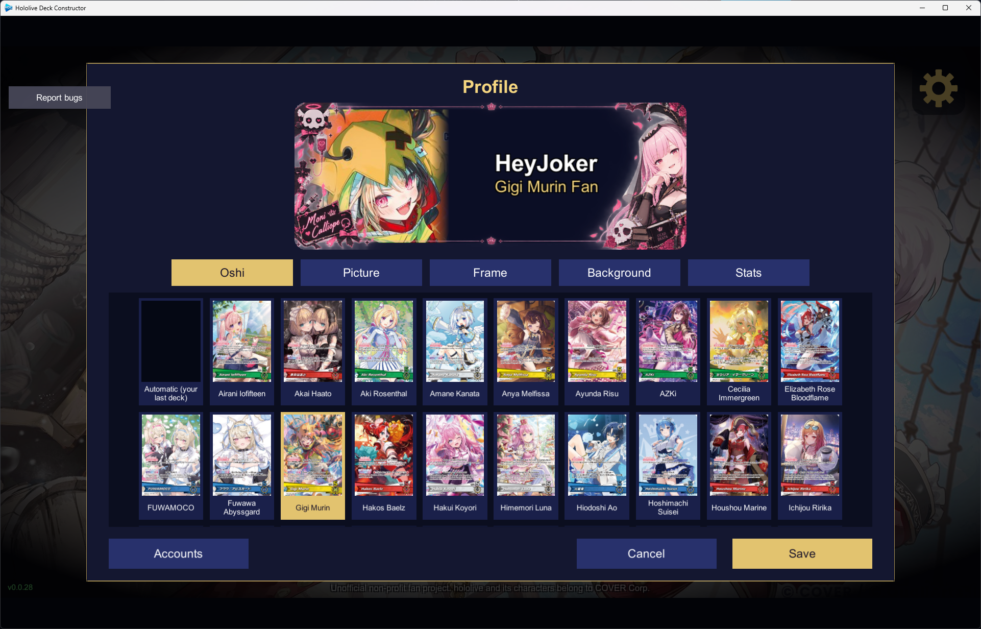 Personalización de Perfil de Jugador HDC